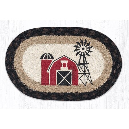 Capitol Earth Rug Capitol Importing 75 x 11 in OMSP313 Windmill Printed Oval Swatch 01313W